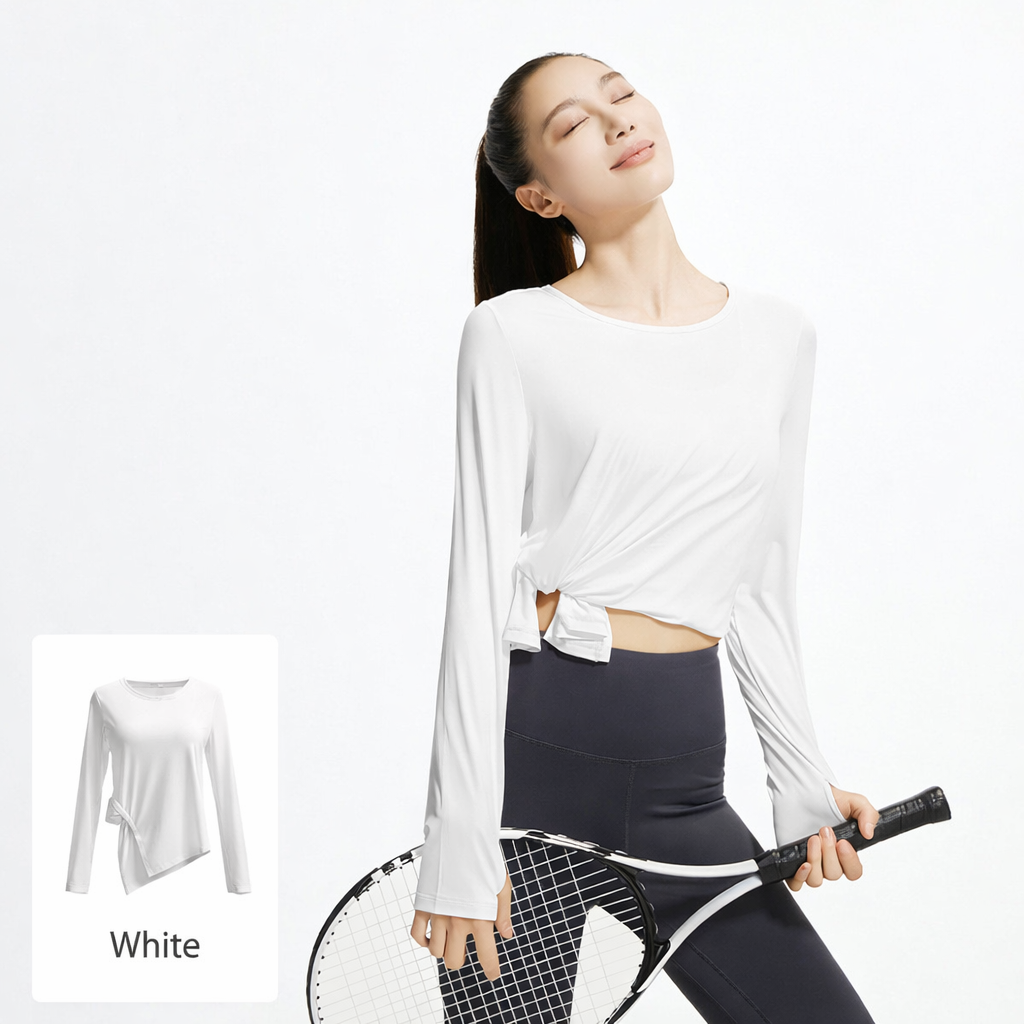 Ice Silk Loose Long Sleeve Top