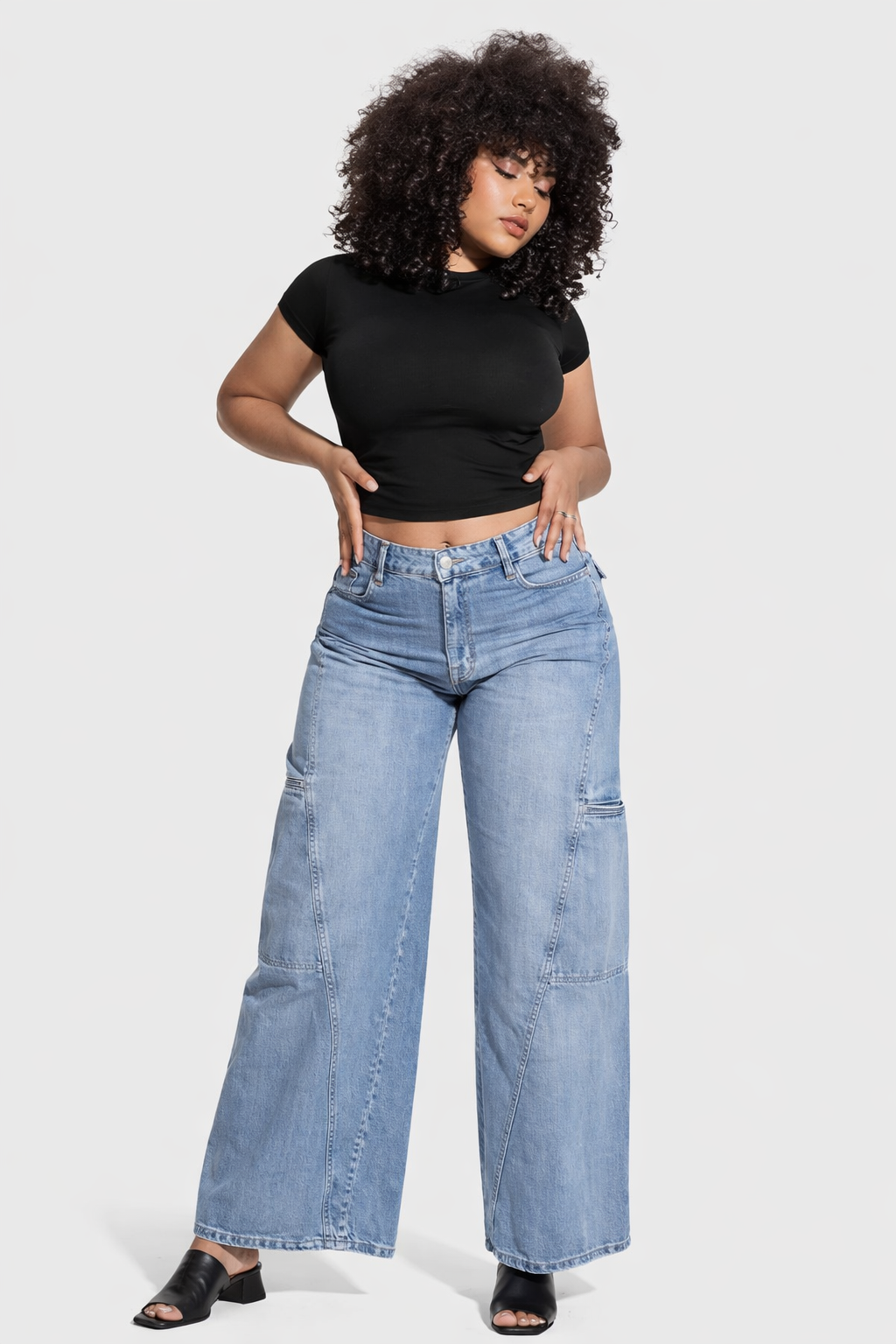 Slim Fit Cropped Crew Neck T-Shirt